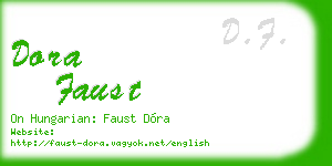 dora faust business card