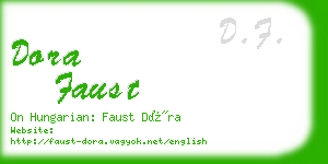 dora faust business card